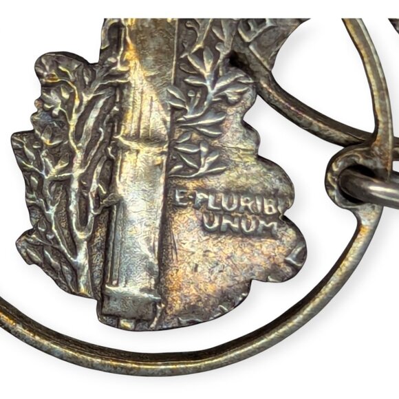 Vintage Mercury Silver Dime Cut Out Coin Bracelet - Picture 3 of 14
